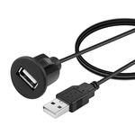 YACSEJAO USB Flush Mount Cable USB 2.0 Dashboard Panel Dash Mount Extension Cable with Buckle for Car Truck Boat Motorcycle Dashboard, 1m