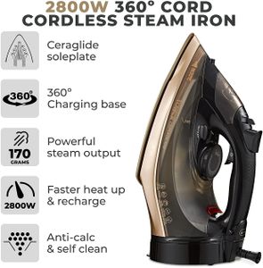 Tower Ceraglide 360 Steam Iron – Powerful Ceramic Soleplate