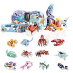 Party Favors for Kids 12 Kinds Sea Animal Figures 400PCS Building Blocks Toys Set, Birthday Party Favors, Loot Bag Fillers, Classroom Prizes Gifts for Kids, Boys & Girls Age 6 7 8 9 10 11 12+