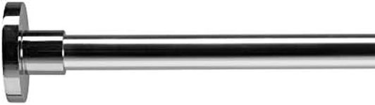 Croydex AD116541 Round Section Shower Curtain Rod With Rings Maximum Length 2500mm Chrome