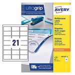 Avery MP7160-40 Printable, Customisable Multipurpose Labels, 21 Labels per A4 Sheet