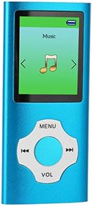 64G MP3 Player, 1.8 Inch Music Player, LCD Screen, Recording FM Radio, Portable MP3 Player for Kids Students (Sky Blue)