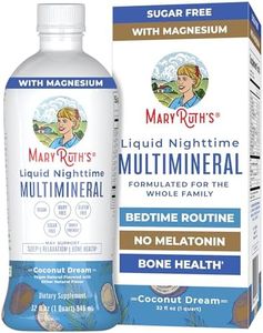 MaryRuth's Liquid Nighttime Multimineral Sleep Supplement | Sugar Free | Calm Magnesium Citrate | NO Melatonin | Calcium Magnesium Zinc | Available in 4 Flavors | Vegan | Gluten Free | 32 Servings