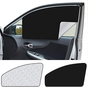 ZATOOTO Side Window Sun Shades - 2 Pcs Car Front Magnetic Privacy Protection Covers - Curtains Keeps Cooler for Baby Kids Sleeping