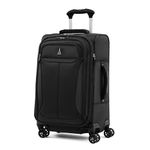 Travelpro Tourlite Softside Expandable Luggage with 4 Spinner Wheels, Lightweight Suitcase, Men and Women, Black, Carry-On 21-Inch, Pocket