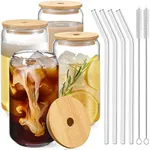 NETANY Drinking Glasses with Bamboo