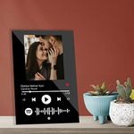 TERA MERA GIFT:- Personalized acrylic Spotify Music Table top | Customised with Photo and Song Scannable Code | Steel Stand | Best Gift for Music Lover, Birthdays, Anniversaries, and Home D?cor |