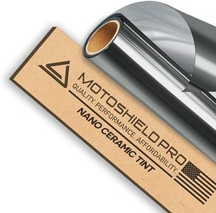DIY-MotoShield Pro Premium Nano Ceramic Tint (25% VLT) 20” in x 15’ ft Roll | Professional Window Film for Auto, Reduce Infrared Heat & Block UV by 99%