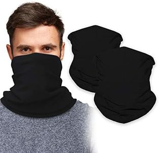 Sojourner Neck Gaiter, Bandana, Buff (2 Pack) - Face Cover for Men, Women, and Teens - Neck Warmer UV Sun Protection Gator (Black)