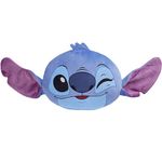 Disney Stitch 3D Plush Pillow Cushions for Bed, Kids Bedroom Accessories 39.5 x 31cm- Stitch Gifts (Blue/Purple)