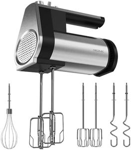 Cecotec Frullatore ad Immersione PowerTwist 500 Full Steel. 500 W, 5 Velocità più Funzione Turbo, 3 Accessori: Frusta a Globo, Fruste per Impasti e Ganci Impastatori, Design Ergonomico