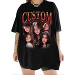 LASFOUR Custom Bootleg Rap Tee, I Love My Wife Shirts for Men, Vintage Graphic Shirt with Faces On Them Custom, R1, Small-5X-Large