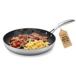 SCANPAN HaptIQ Nonstick Frying Pan, 32 CM, Professional 5-Ply Stainless Steel & Aluminum Pan – Stratanium+ Nonstick Coating – Durable Cookware Ideal for Frying, Searing, Sautéing, & Browning Foods