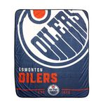 NHL Edmonton Oilers Kids Plush Blanket EXPRESSIONS Throw for Toddlers Teen, All Season Super Soft Comfy Flannel Blanket, Best Gifts for Boys and Girls, 50x60 inches (Official NHL Product)