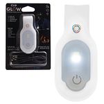 ClipGlow Rechargeable Night Light Nurse Nightshift Hands Free Lightweight Emergency Flashlight For Walking Running Pets Outdoors (White)