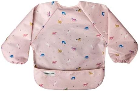 Tiny Twinkle Mess-Proof Full Sleeve Bib - Baby and Toddler Waterproof and Machine Washable Long Sleeved Smock Bib