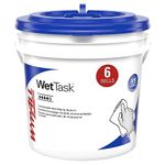 Kimtech Wettask System, Hydroknit Sanitising Wipes System (6001), 1 Bucket and 6 Rolls (Use your own solvent), 60 Sheets per roll, from Kimberly clark Professional