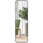 Giftgarden 47”x14” Black Full Length Mirror Aluminum Alloy Framed, Sleek Long Full-Body Metal Tall Mirror Wall Mounted or Hang Over The Door for Bedroom Bathroom Closet