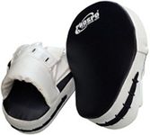 Prospo Curved Focus Pads/Punching Mitts for Boxing/MMA/Muay Thai/Kickboxing/Karate/TAEKWANDO (White-Black)