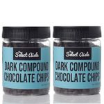 The Select Aisle Dark Chocolate Chips Pack of 2-300g [Compound Chocolate Chips | Cake Decorations/Baking/Cake Sprinkles/Toppers | Chocochips |Baking Decor ]