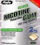 Rugby Nicotine Polacrilex Gum, 2 MG, Mint Flavor, 110 pieces, Stop Smoking Aid