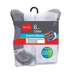 Hanes Men's Comfortblend Max Cushion Crew Socks 6-Pack