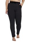 CUPID Women Plus Size Stretchable Cotton Sportswear Track Pants, Comfortable Lower, Trouser,Sports Joggers for Lounge N Gym Wear for Girls_Black_3XL