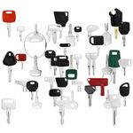 42 Heavy Equipment Keys Master Set Construction Ignition Key Kits Compatible with John Deere Cat Caterpillar Case JD Hyster Komatsu,for Kubota Yanmar Daewoo Takeuchi Ford New Holland Volvo JCB