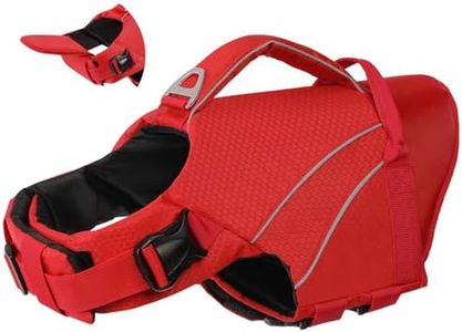 Gilet de Sauvetage pour Petit Chien - Gilet de Sécurité Réglable avec Flotteur Avant Amovible et Bandes Réfléchissantes, Taille XS à 2XL, pour Natation, Canoë, Bateau | KONVINIT Dog Life Jacket