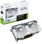 ASUS Dual GeForce RTX™ 4060 Ti White Edition 8GB GDDR6 (PCIe 4.0, 8GB GDDR6, DLSS 3, HDMI 2.1, DisplayPort 1.4a, Axial-tech Fan Design, 0dB Technology, and More)