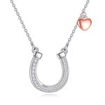 YFN Horse Necklace Collection 925 Sterling Silver Fashion Jewellery Gifts Women Girls (Silver Horseshoe)