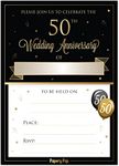 50th Wedding Anniversary Invitations with Envelopes (Pack of 30) - 50th Wedding Anniversary Invites Cards