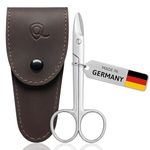 Solingen Nail Scissors for Toenails - Pedicure Scissor for Women and Men - Made in Germany - Extra Fine and Sharp - in a Handy Case, Ideal for Travelling, as a Gift, or for Home Use