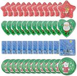THE TWIDDLERS - 48 Mini Christmas Maze Puzzle Toy Games, Assorted Festive Designs and Shapes for Kids, Party Gift Bag Stocking Fillers, Cracker Fillers and Favours