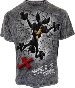 Looney Tunes M148-T-Shirts T-Shirt, Black & Grey, L Homme