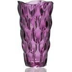 CEMABT 9.5inch 3.4 lb Glass Vases for Flowers Unbreakable Thickened Morden vase for Tables Centerpieces,Colorful,Vintage and Clear Rose Large Flower vases for Bouquet Unique Gifts（Purple）