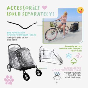 Apollo 3-in-1 Large Pet Stroller – Convertible Carrier and Pushchair