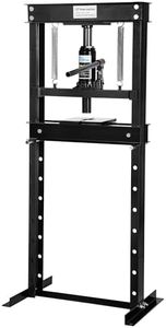 12 Ton H Frame Hydraulic Shop Press,Heavy Duty Garage Floor Press with Adjustable Height Stamping Plates,Built in Relief Valve for Bending Straightening Bearings u Joints Car Repair Professional Use