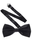 Sumind Men's Pre-Tied Bow Ties Tux Bowtie Adjustable Formal Neck Bowtie for Parties (Black, 1 Piece)