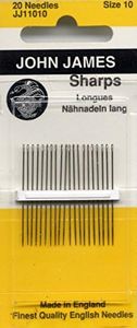 Colonial Needle JJ110-10 20 Count John James Sharps Needle, Size 10