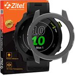 Zitel® Case Compatible with Garmin Forerunner 55, Soft TPU Full Around Bumper Cover Shell (Without Screen Protector) - Black Tint