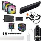 Corsair Hydro X Series iCUE XH303i RGB PRO Custom Cooling Kit (Hardline CPU Cooling Loop, CPU Water Block, Compact Pump/Reservoir Combo, Radiator, 3x RGB Fans, iCUE Software Control) Black