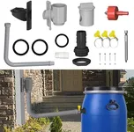 Rainwater Collection System, No Pipe Cutting Required, Includes Flow Control Valve and Hose, Downspout Diverter Fits 2"x 3" or 3"x 4" Residential Downspouts