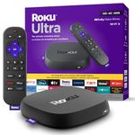 Roku Ultra 2024 | The Ultimate Streaming Player - 4K Streaming Device with HDR10+, Dolby Vision & Atmos - Bluetooth & Wi-Fi 6 - Rechargeable Voice Remote Pro with Backlit Buttons - Free & Live TV