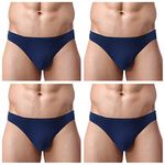 Avidlove Men's Briefs Sexy Pack of 4 Briefs Modal Soft Underpants Short Underwear Underpants Trunk Shorts Men's Underwear Gr. EU S Blue