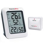 ThermoPro TP60C Wireless Indoor Outdoor Digital Room with Large LCD Display,Temperature Gauge with 150 Meter Remote Range, Hygrometer Humidity Meter for Home Greenhouse Garage RV, No Hub&App Required