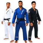 KOMBAT USA FEARLESS COMP PRO GI - Premium Competition GI | Strong Pearl Weave | Brazilian Jiu-Jitsu (BJJ) | Mix Martial Arts, White, A2L