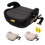 Jovikids OHHO ISOFIX Car Booster Seat, i-Size R129, 125-150 cm (6–12 Years), Seat Belt Guide, Lightweight, Removable/Machine-Washable Cover - Black