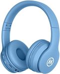 Mokata Headphones Bluetooth Wireless/Wired Kids Volume Limited 85 /110dB Over Ear Foldable Protection Headset with AUX 3.5mm Mic for Boys Girls School Pad Tablet Blue