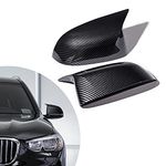 Anzios 1 Pair Carbon Fiber Side Door Mirror Cover Caps Compatible for BMW 2018-2023 X3 G01 X4 G02 2019-2023 X5 G05 X6 G06 X7 xDrive sDrive 20i 30i 40i 50i 20d 25d 30d 40d 50d